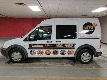 Attention-Grabbing Vehicle Graphics for Afro Deli