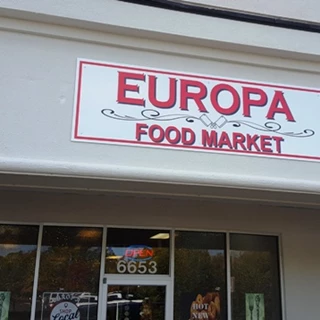 Cost affective sign, yet visable for Europa Food Market in Midlothian, VA